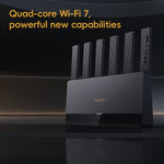 راوتر شاومي BE6500 واي فاي 7 تردد 2.4GHz و5.0GHz ثنائي النطاق رباعي النواة منفذ 2.5G، قابس أمريكي، BE6500