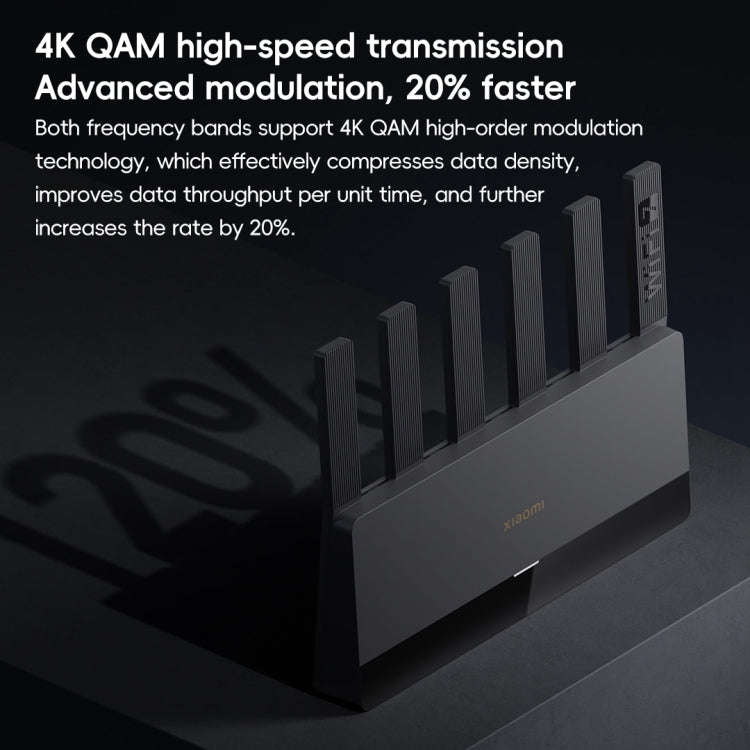 راوتر شاومي BE6500 واي فاي 7 تردد 2.4GHz و5.0GHz ثنائي النطاق رباعي النواة منفذ 2.5G، قابس أمريكي، BE6500
