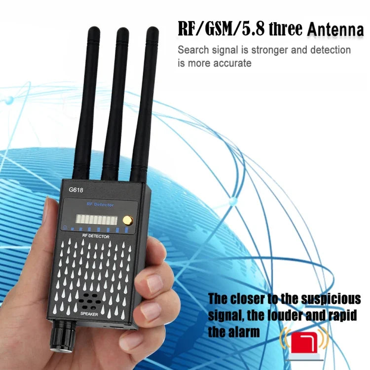 كاشف إشارة GPS لاسلكي G618 وكاشف كاميرا WiFi