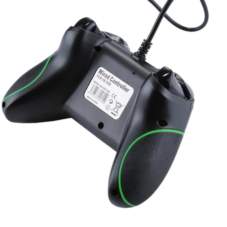 يد تحكم ألعاب سلكية USB لجهاز XBOX ONE / الكمبيوتر / اللابتوب، طول الكابل: حوالي 2.1 متر، HSY-008 (أسود)