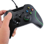 يد تحكم ألعاب سلكية USB لجهاز XBOX ONE / الكمبيوتر / اللابتوب، طول الكابل: حوالي 2.1 متر، HSY-008 (أسود)