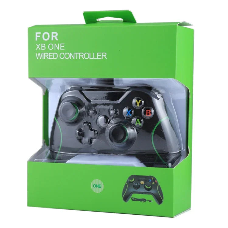 يد تحكم ألعاب سلكية USB لجهاز XBOX ONE / الكمبيوتر / اللابتوب، طول الكابل: حوالي 2.1 متر، HSY-008 (أسود)