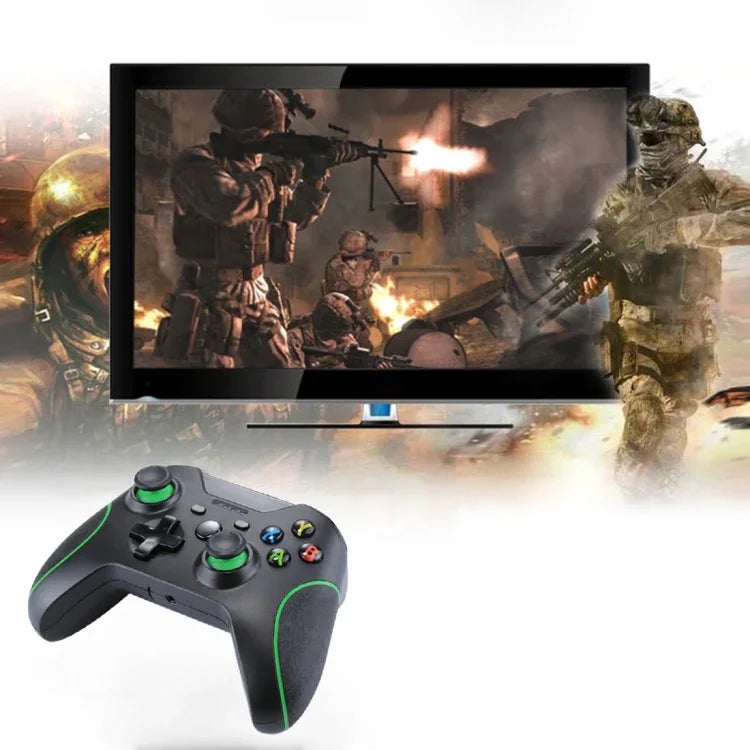 يد تحكم ألعاب سلكية USB لجهاز XBOX ONE / الكمبيوتر / اللابتوب، طول الكابل: حوالي 2.1 متر، HSY-008 (أسود)