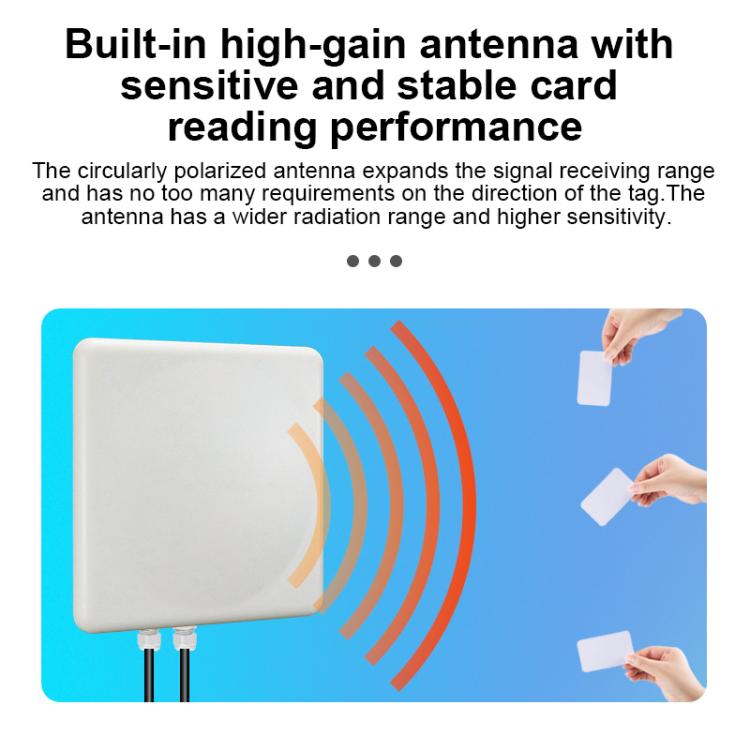 قارئ مدمج بتقنية RFID UHF لمسافة طويلة مع هوائي 9dBi وشريحة E710، الطراز: وحدة تسخين مدمجة بدرجة حرارة ثابتة، وحدة تسخين مدمجة بدرجة حرارة ثابتة
