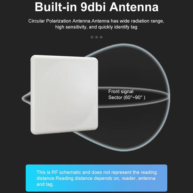 قارئ مدمج بتقنية RFID UHF لمسافة طويلة مع هوائي 9dBi وشريحة E710، الطراز: وحدة تسخين مدمجة بدرجة حرارة ثابتة، وحدة تسخين مدمجة بدرجة حرارة ثابتة