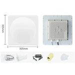 قارئ مدمج بتقنية RFID UHF لمسافة طويلة مع هوائي 9dBi وشريحة E710، الطراز: إضافة شبكة 4G، إضافة شبكة 4G
