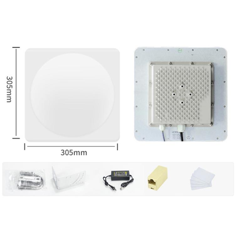 قارئ مدمج بتقنية RFID UHF لمسافة طويلة مع هوائي 9dBi وشريحة E710، الطراز: إضافة شبكة 4G، إضافة شبكة 4G