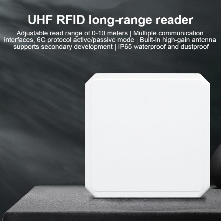 قارئ مدمج بتقنية RFID UHF لمسافة طويلة مع هوائي 9dBi مدمج، الطراز: إضافة اتصال واي فاي، إضافة اتصال واي فاي