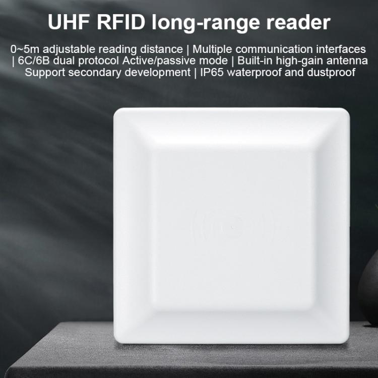 قارئ RFID مدمج متوسط المدى بتردد UHF، مسافة التعريف 0-5م، النمط: قياسي، قياسي