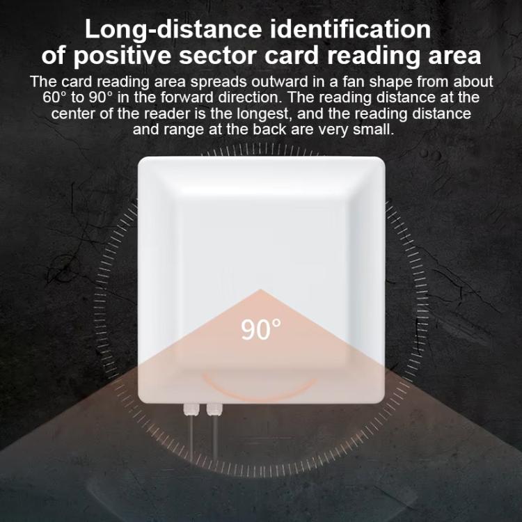 قارئ RFID مدمج متوسط المدى بتردد UHF، مسافة التعريف 0-5م، النمط: قياسي، قياسي
