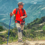 132cm Telescopic Outdoor Three-section Trekking Pole, Silver#132cm