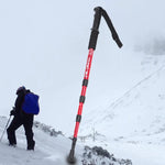 عصا تسلق جبلية بطول 105 سم مع عمود مستقيم، أحمر#105 سم