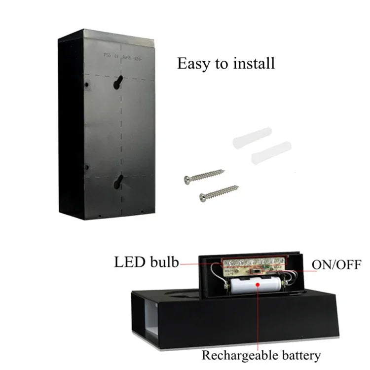 مصباح لوحة باب بتركيب جداري يعمل بالطاقة الشمسية 0.36 واط، 6 مصابيح LED، أرقام منزل، أضواء شرفة مع لوحة شمسية(1)، -1.0، -2.0، -3.0، -4.0، -5.0، -6.0، -7.0، -8.0، -9.0، 0.0