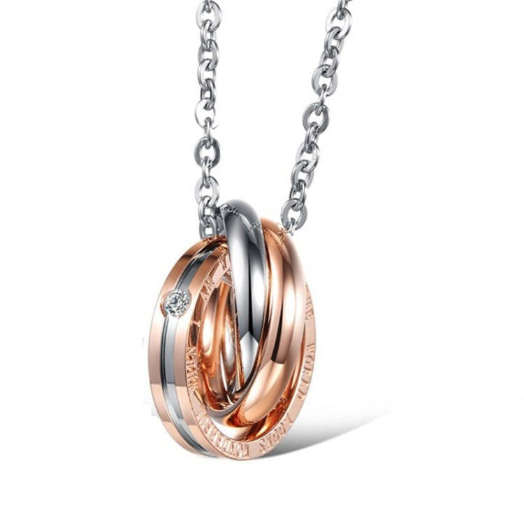 قلادة زوجية من الفولاذ التيتانيوم المتشابك OPK