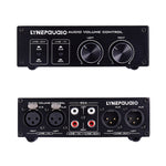 مفتاح LINEPAUDIO A977 2 دخل 2 خرج، مضخم صوت سلبي متوازن بالكامل، تحكم في مستوى الصوت لمصدر صوت مزدوج، A977