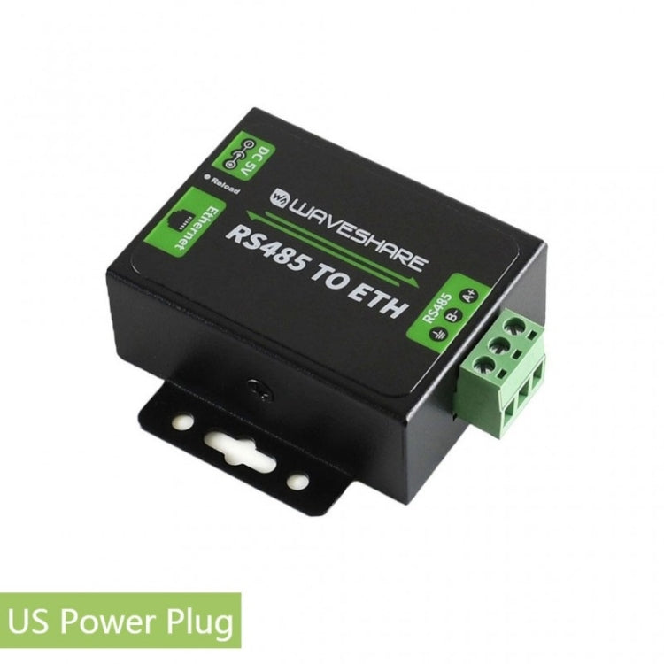محول Waveshare RS485 إلى إيثرنت، قابس أمريكي، RS485