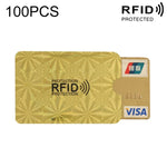 حافظة بطاقات ائتمان وبنك بحماية RFID من رقائق الألمنيوم 100 قطعة، الحجم: 9 × 6.3 سم