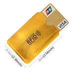 حافظة بطاقات ائتمان وبنك بحماية RFID من رقائق الألمنيوم 100 قطعة، الحجم: 9 × 6.3 سم