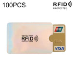 حافظة بطاقات ائتمان وبنك بحماية RFID من رقائق الألمنيوم 100 قطعة، الحجم: 9 × 6.3 سم