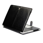غطاء جلد PU بتصميم جلد الحصان المجنون مع فتح أفقي لجهاز MacBook Pro 13.3 بوصة A1989 (2018)