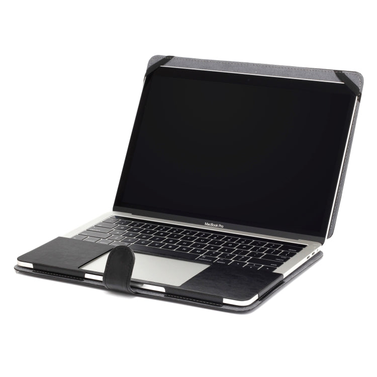 غطاء جلد PU بتصميم جلد الحصان المجنون مع فتح أفقي لجهاز MacBook Pro 13.3 بوصة A1989 (2018)