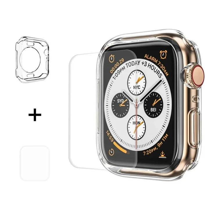غطاء ENKAY Hat-Prince 2 في 1 من TPU شبه مغطى + فيلم انحناء حراري منحني 3D كامل الشاشة من PET لسلسلة Apple Watch 6 / 5 / 4 / SE 3 / SE 2 / SE 1 مقاس 40مم، F لسلسلة Apple Watch 6 / 5 / 4 / SE 3 / SE 2 / SE 1 مقاس 40مم