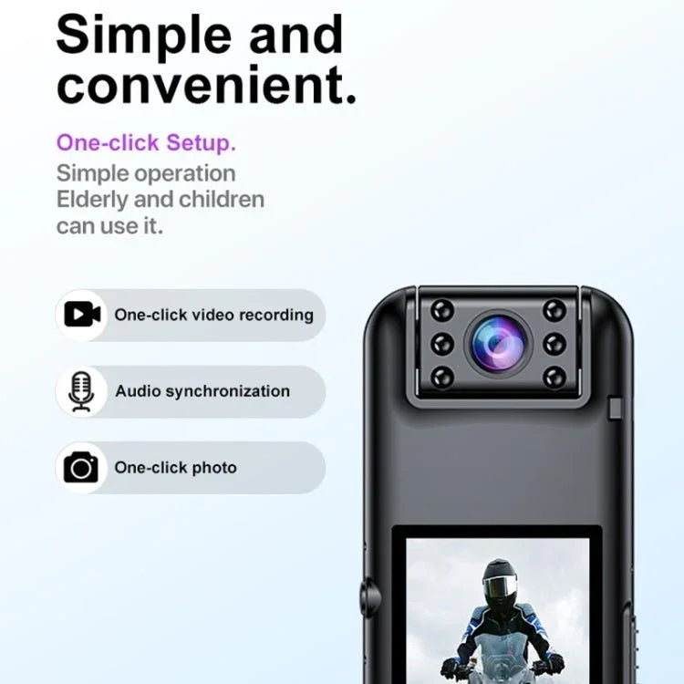 A82 IR Night Vision Rotating Lens 2K HD Video WiFi Recorder with Back Clip - Trustpick