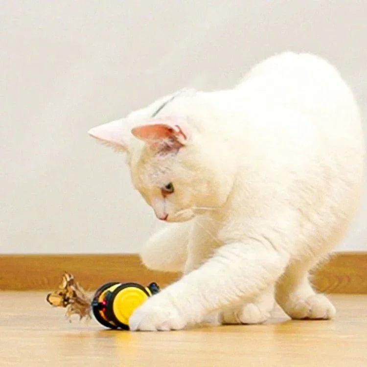 Bee Shaped Cats Motorized Toys Intelligent Cats Teasing Pet Toy Stroller - Trustpick