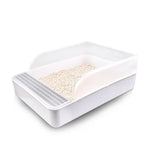 Cat Litter Box Semi - closed Square Feces Basin Pet Toilet - Trustpick