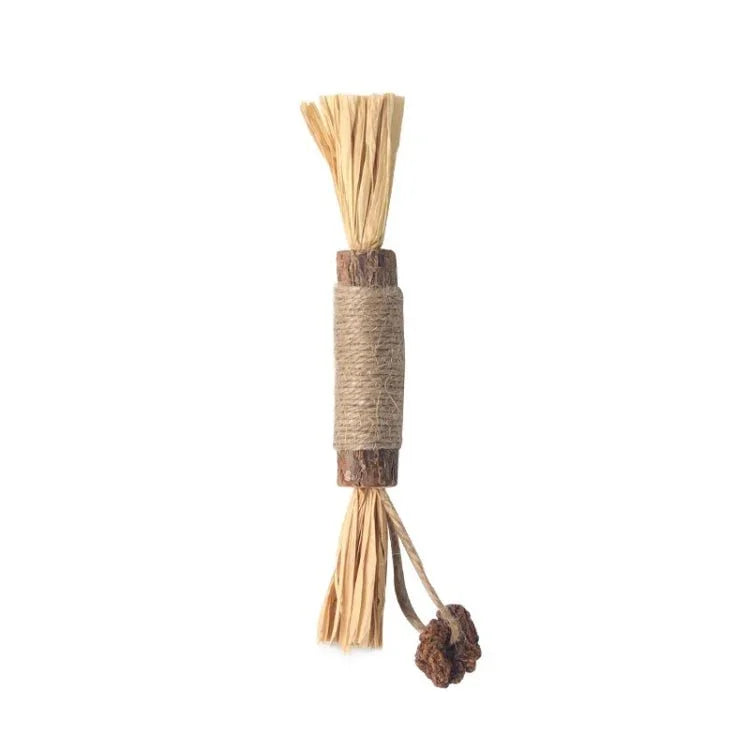 Cat Teething Stick Toy Teeth Cleaning Catnip Teasing Stick - Trustpick