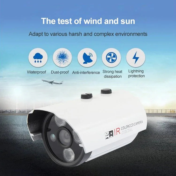 CMOS 420TVL 6mm Lens Metal Material Array LED Color Infrared Camera with 3 LED, IR Distance: 20m - Trustpick