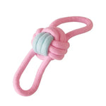 Cotton Rope Dog Molar Teeth Cleaning Toy Candy Color Woven Cotton Rope - Trustpick