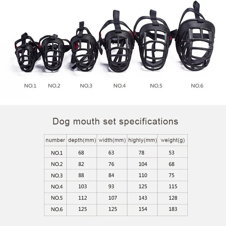 Dog Muzzle Prevent Biting Chewing and Barking Allows Drinking and Panting, Size: 8.2*7.6*10.4cm - Trustpick