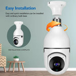 DP17 2.0 Million Pixels Single Light Source Smart Dual - band WiFi 1080P HD Outdoor Network Light Bulb Camera, Support Infrared Night Vision & Two - way Audio & Motion Detection & TF Card - Trustpick