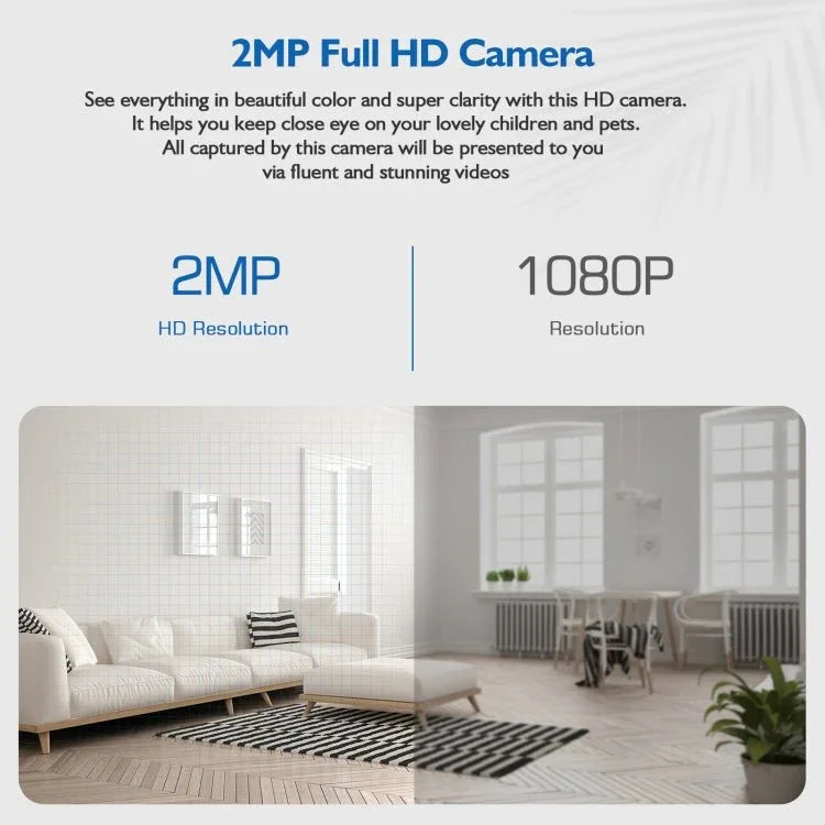 DP17 2.0 Million Pixels Single Light Source Smart Dual - band WiFi 1080P HD Outdoor Network Light Bulb Camera, Support Infrared Night Vision & Two - way Audio & Motion Detection & TF Card - Trustpick