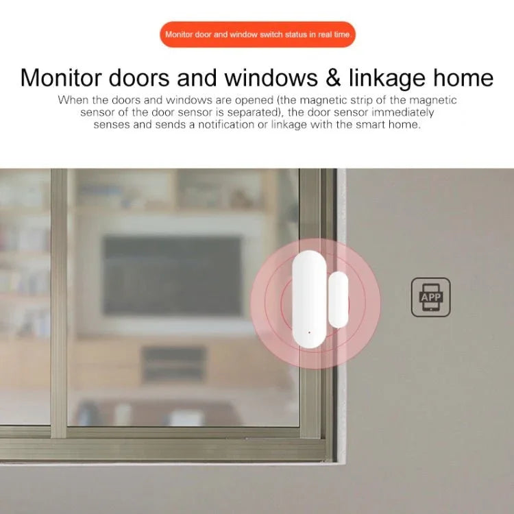 DY - MC400A WiFi Smart Linkage Home Door and Window Detector, Support Voice Control & APP Remote Control - Trustpick