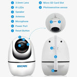 ESCAM PVR008 HD 1080P WiFi IP Camera, Support Motion Detection / Night Vision, IR Distance: 10m, AU Plug - Trustpick