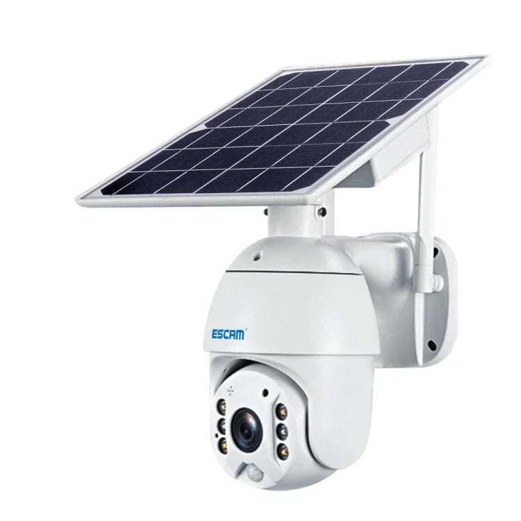 ESCAM QF480 US Version HD 1080P IP66 Waterproof 4G Solar Panel PT IP Camera with Battery, Support Night Vision / Motion Detection / TF Card / Two Way Audio - Trustpick