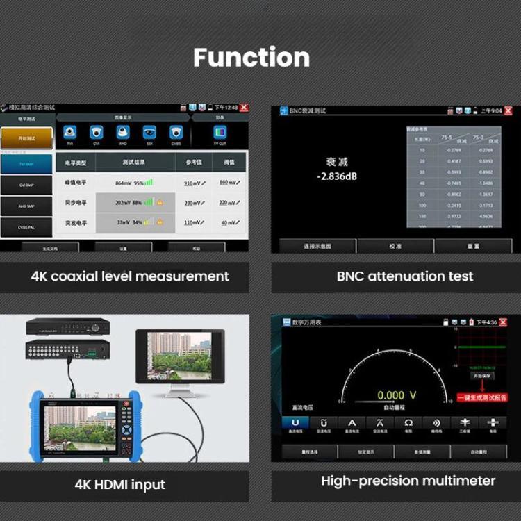 IPC9800MOVTADHSPlus+ Multi - Functional Engineering Tester Coaxial Network Video Surveillance Tester - Trustpick