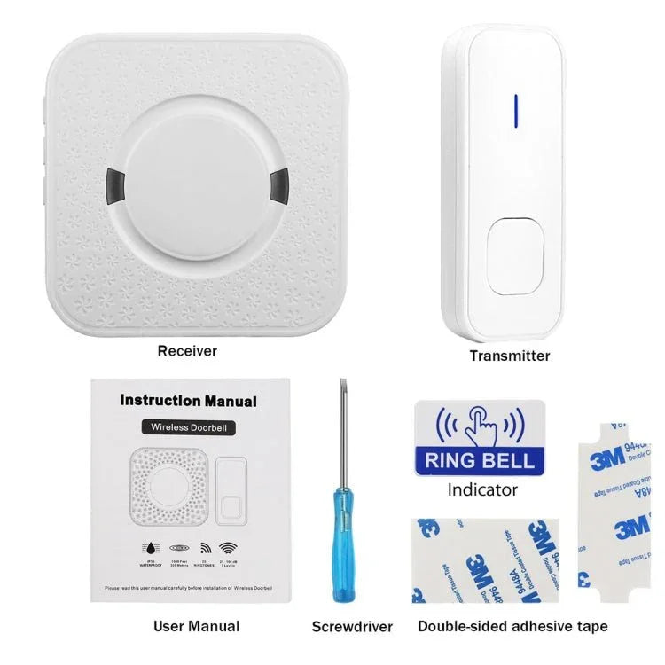 P6 - B 110dB Wireless IP55 Waterproof Low Power Consumption WiFi Doorbell Receiver, 53 Music Options, Receiver Distance: 300m - Trustpick