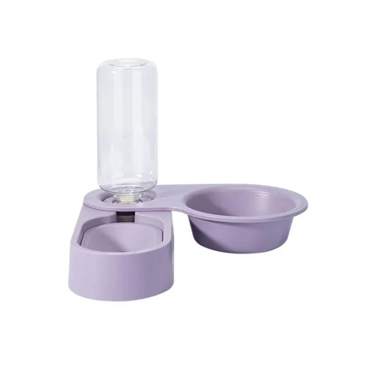 Pet Supplies Dog Cat Food Bowl Folding Rotating Double Bowl - Trustpick