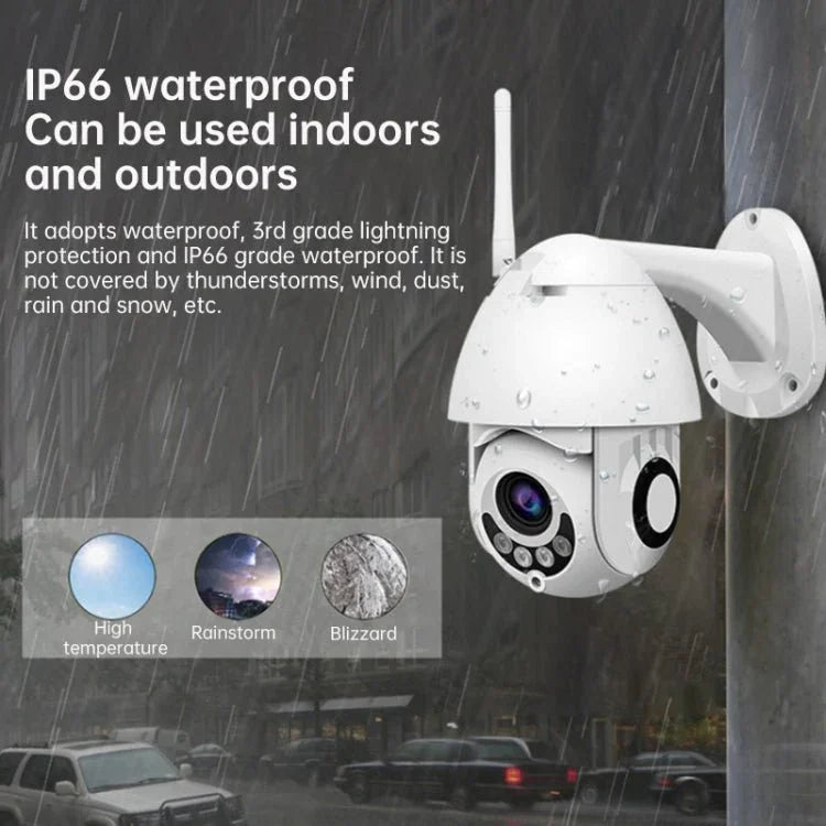 PTZ Control 355 Degree Rotation Infrared WiFi Smart Dome Camera, Two - Way Voice Intercom Monitor - Trustpick