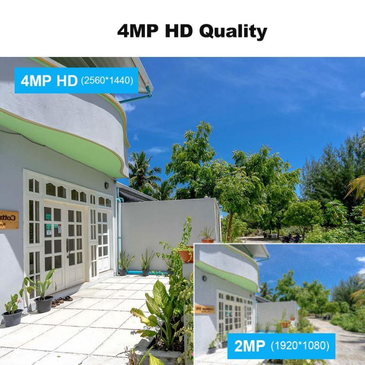 SriHome DH008 4MP 2K Low Power Consumption Wireless Security Camera System - Trustpick