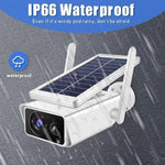T13 - 2 1080P HD Solar Powered 2.4GHz WiFi Security Camera without Battery, Support Motion Detection, Night Vision, Two Way Audio, TF Card - Trustpick
