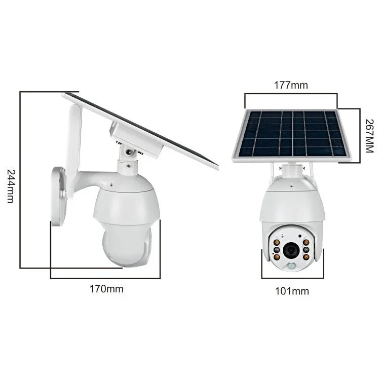T16 1080P Full HD 4G (EU Version) Network Monitoring Solar Powered Camera, Support PIR + Radar Alarm, Night Vision, Two Way Audio, TF Card - Trustpick