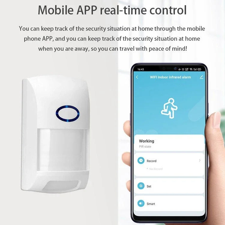 Tuya Smart App WiFi Infrared Alarm Smart Home Human Body Infrared Detector PIR - Trustpick