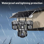VTS29 6MP Multi - lens Panoramic Solar Surveillance PTZ Dome Camera - Trustpick