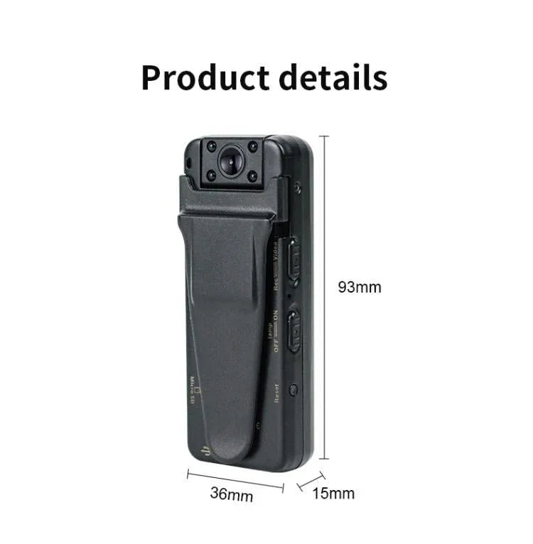 Z7 1080P HD Night Vision Magnetic Video Recorder with Back Clip - Trustpick